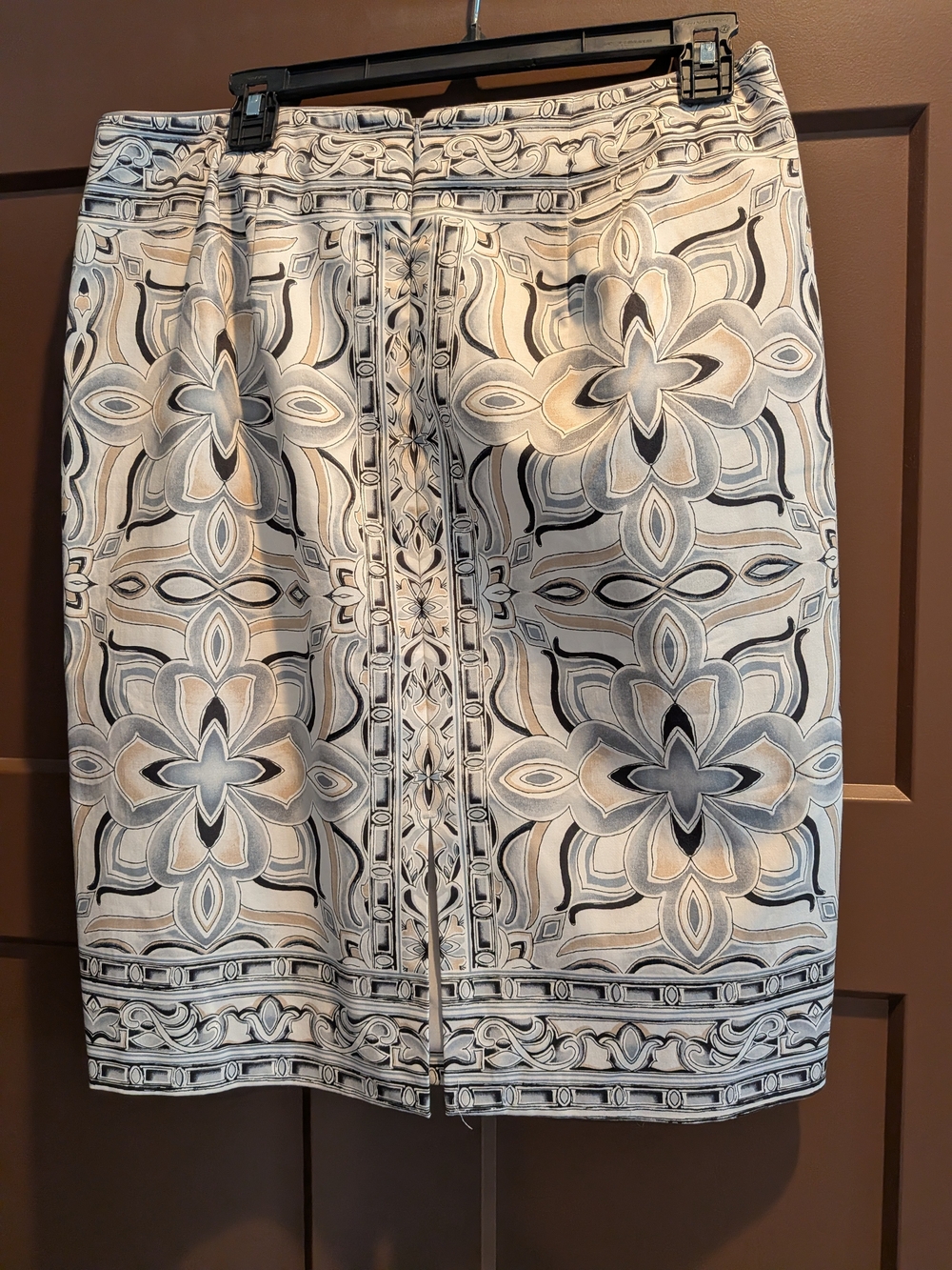 NWT WHBM Floral Tile-Print Pencil Skirt Embellished